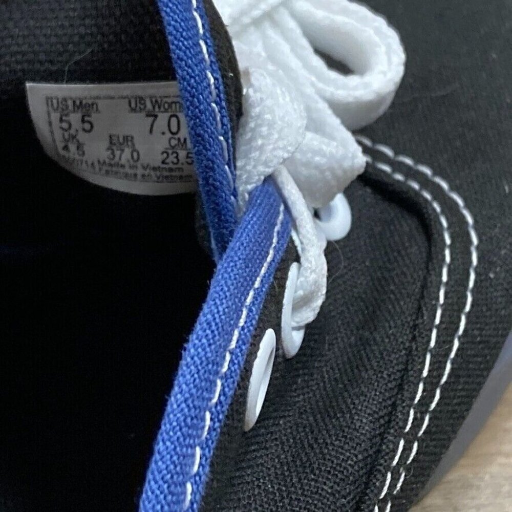 VANS Authentic Translucent Sidewall Black/Blue Sh… - image 9